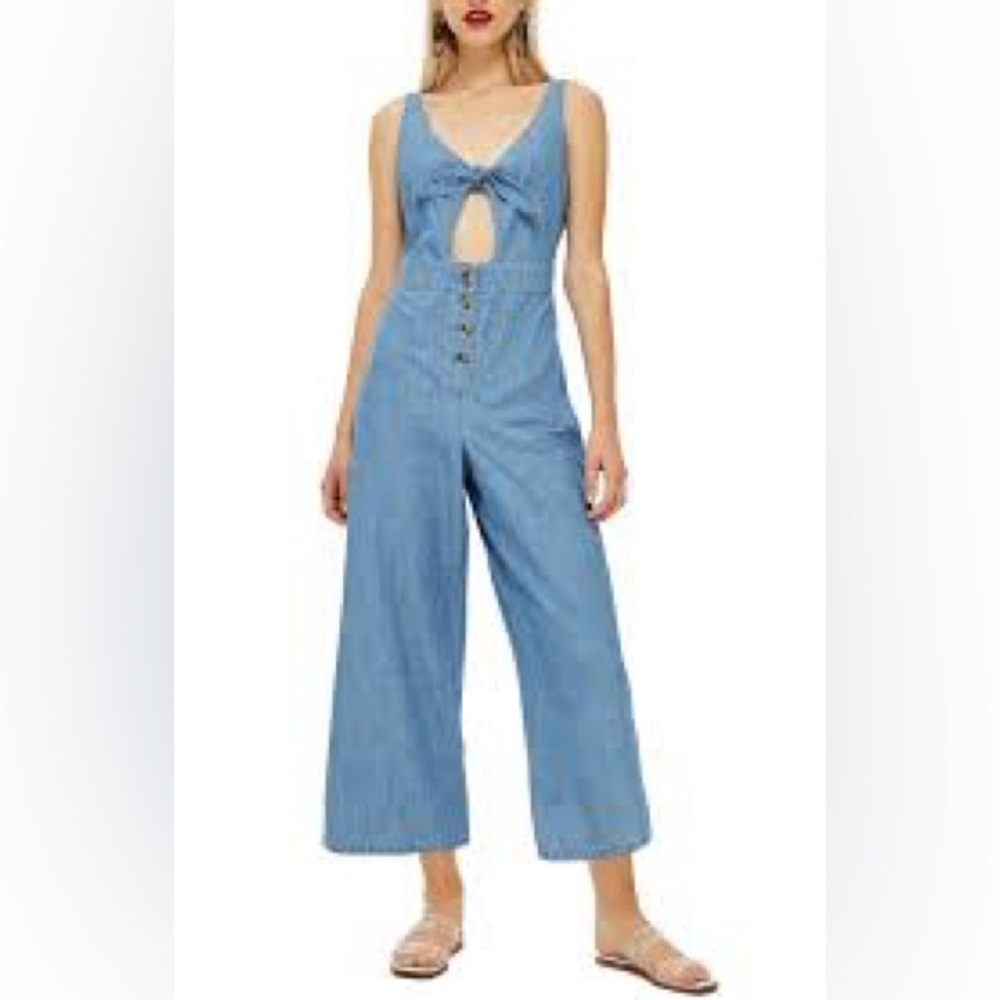 TopShop MOTO Denim Jumpsuit, Size 4